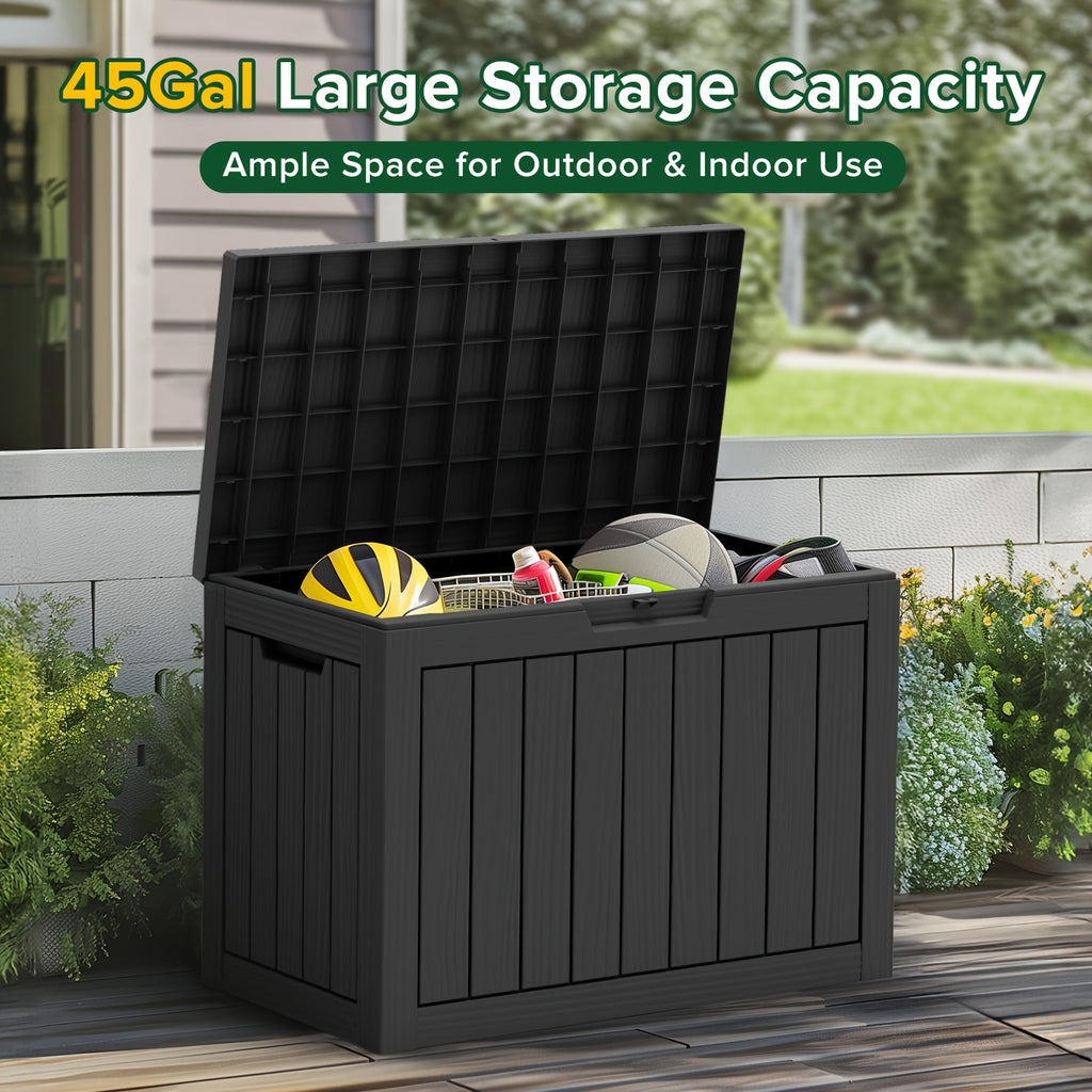 XL 51-gallon Outdoor Deck Box, Weatherproof And UV Proof, Lockable, Storage Bench Pet Supplies/clothing Miscellaneous Items/blankets Pillows/tools/express Delivery Suitable For Bedroom/patio/warehouse Holiday Gift For Halloween Christmas Thanksgiving