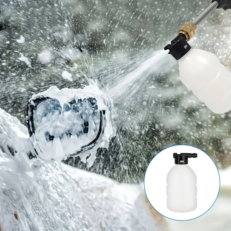 Wireless High-pressure Cleaner with Rechargeable Battery, Available in 1-battery or 2-battery Options. Battery-powered, Suitable for Cars, Yards, Driveways, and Gardens. Features a Green Stainless Steel Foam Nozzle. Portable Electric Car Wash Tool