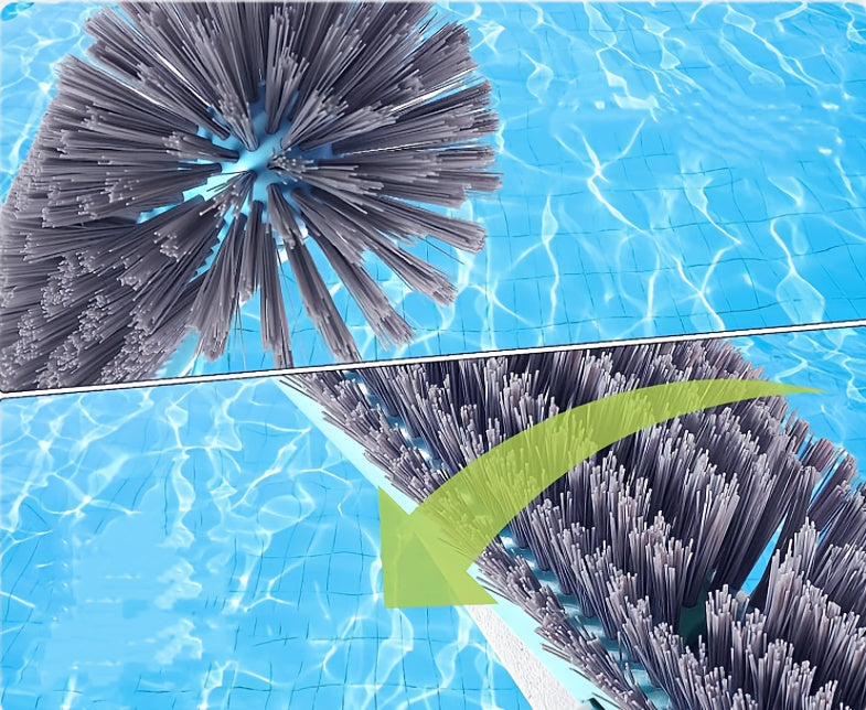 16. 9-Inch Pool Cleaning Brush with Sturdy Plastic Grip - Reusable, Efficient Cleaner for Walls, Tiles, And Floors - Must-Have Pool Care Tool, Pool Cleaning Equipment | Sturdy Pool Brush | Plastic Grip Brush, Pool Brushes