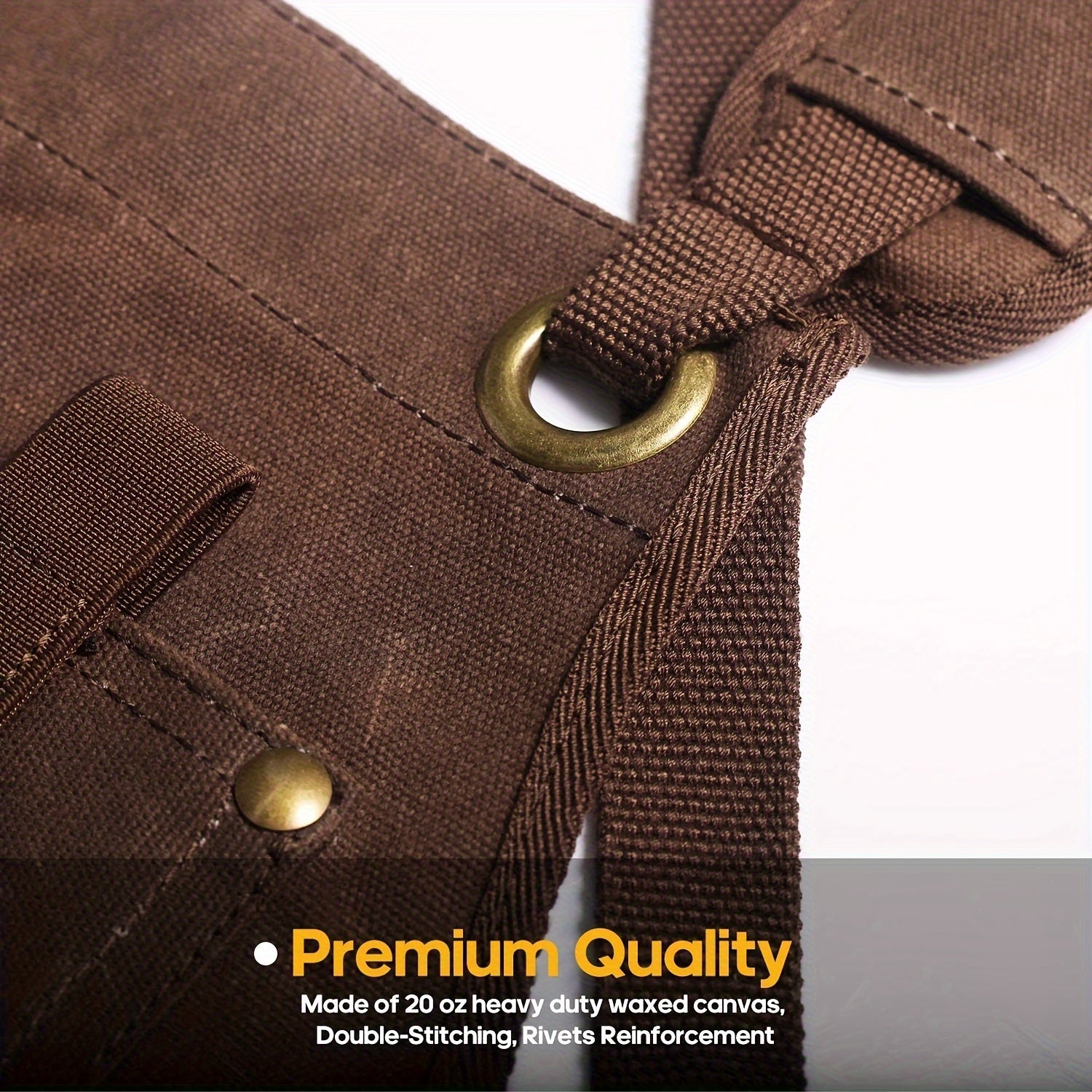 Woodworking Apron for Men with 9 Tool Pockets, Heavy Duty Waxed Canvas Apron, Gifts for Men, Adjustable Cross Back Straps - Suitable for Workshop Mechanics, Technicians, Carpenters, Blacksmiths, And Gardeners