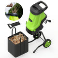 Deli Steelite Heavy-Duty Electric Wood Chipper Shredder, 120V 15-Amp Corded Leaf Mulcher with 13.21gal Collection Bin, 1.75 Inch Cutting Diameter, Wood Chippers, Shredders, & Mulchers