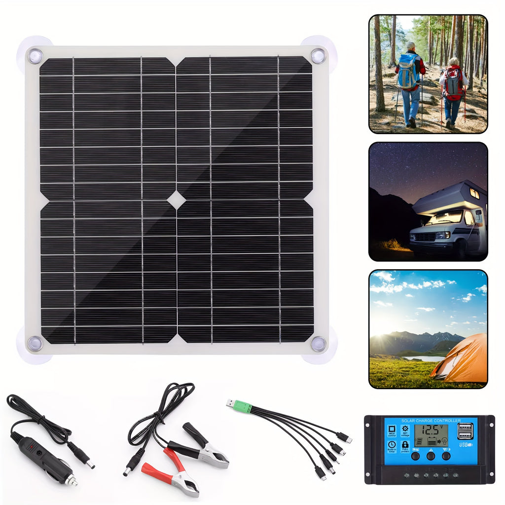 Solar Panel Kit With Solar Charge Controller And Extension Cable With Battery Clips For Boat Motorcycle Home Outdoor Lights RV Outdoor Camera SOLAR Generators