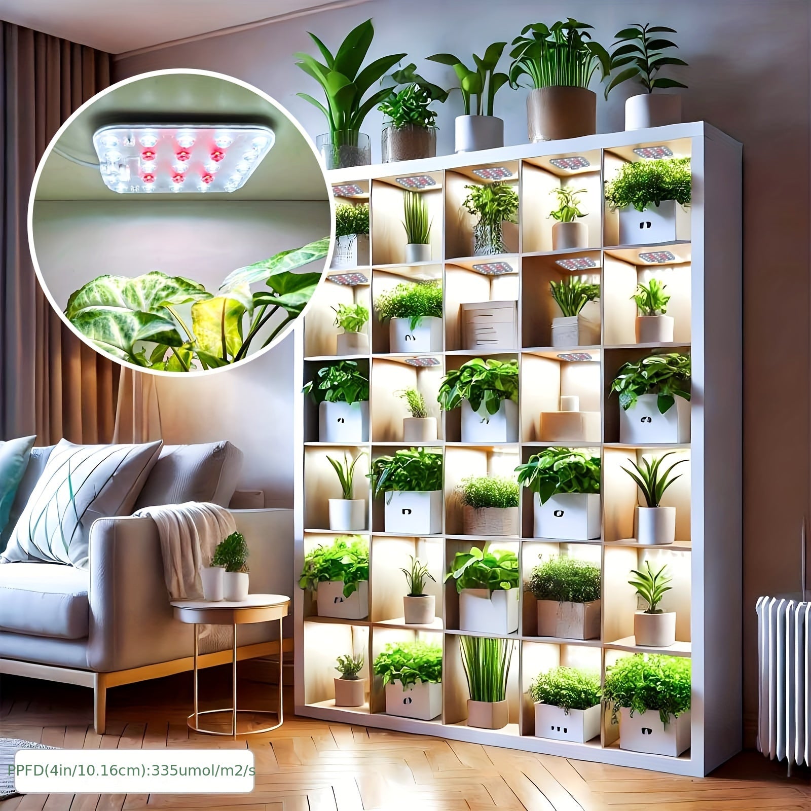Dommia Full Spectrum LED Grow Light Featuring Adjustable Brightness, Optical Lens, And a Timer for 6, 12, Or 16 Hours - Powered by USB, Ideal for Indoor Plants And Suitable for Gardening Under Cabinets