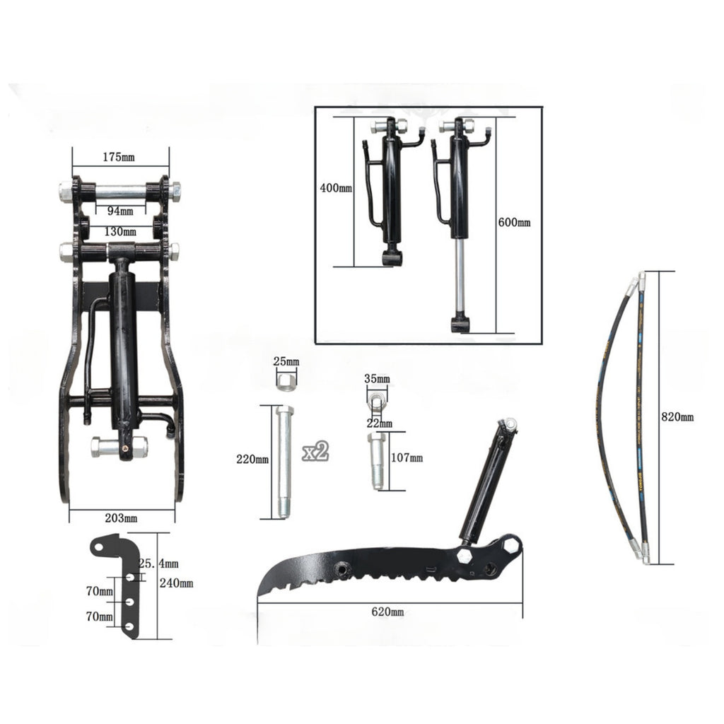 Rbetrere  Excavator Attachment Hydraulic Thumb Clip Attachment for  Digger