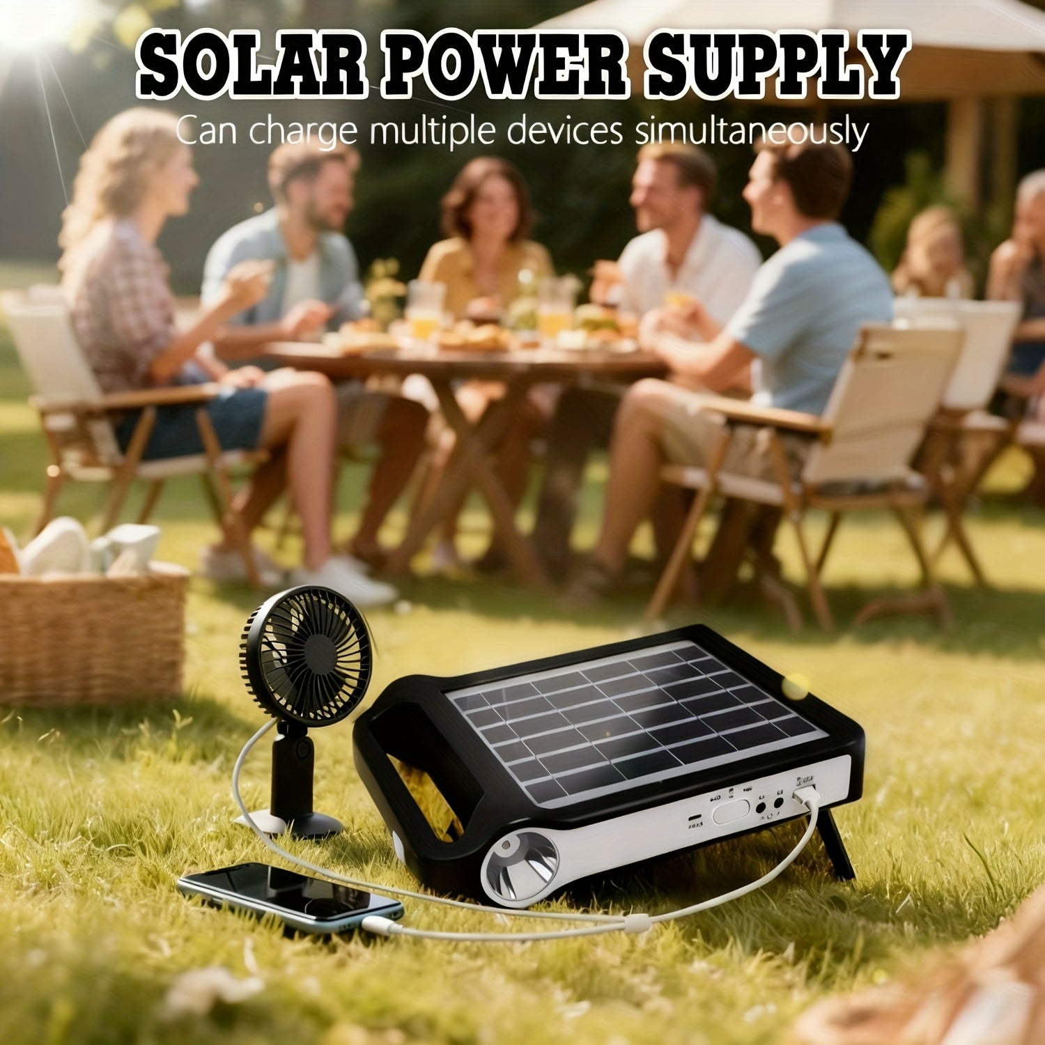 Portable Solar Panel Power Storage Generator System With USB Charger- Rechargeable Lithium Battery, 5V Solar Panel Energy Storage Ideal For Home Solar Energy Kit, Solar Charging, Solar Charging Kit Ideal Gift Tools For Men, Christmas Gifts