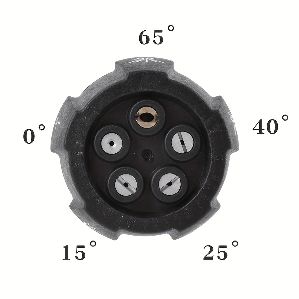 5-in-1 High-Pressure Car Wash Nozzle - Professional Quick-Connect Spray Gun with Adjustable Jet/Fan/Mist Modes (0°-65°), 5-Section Nozzles for Deep Cleaning, Durable Plastic Construction & Ergonomic Design for Car Washing, Car Cleaning Tools, Efficient Cl