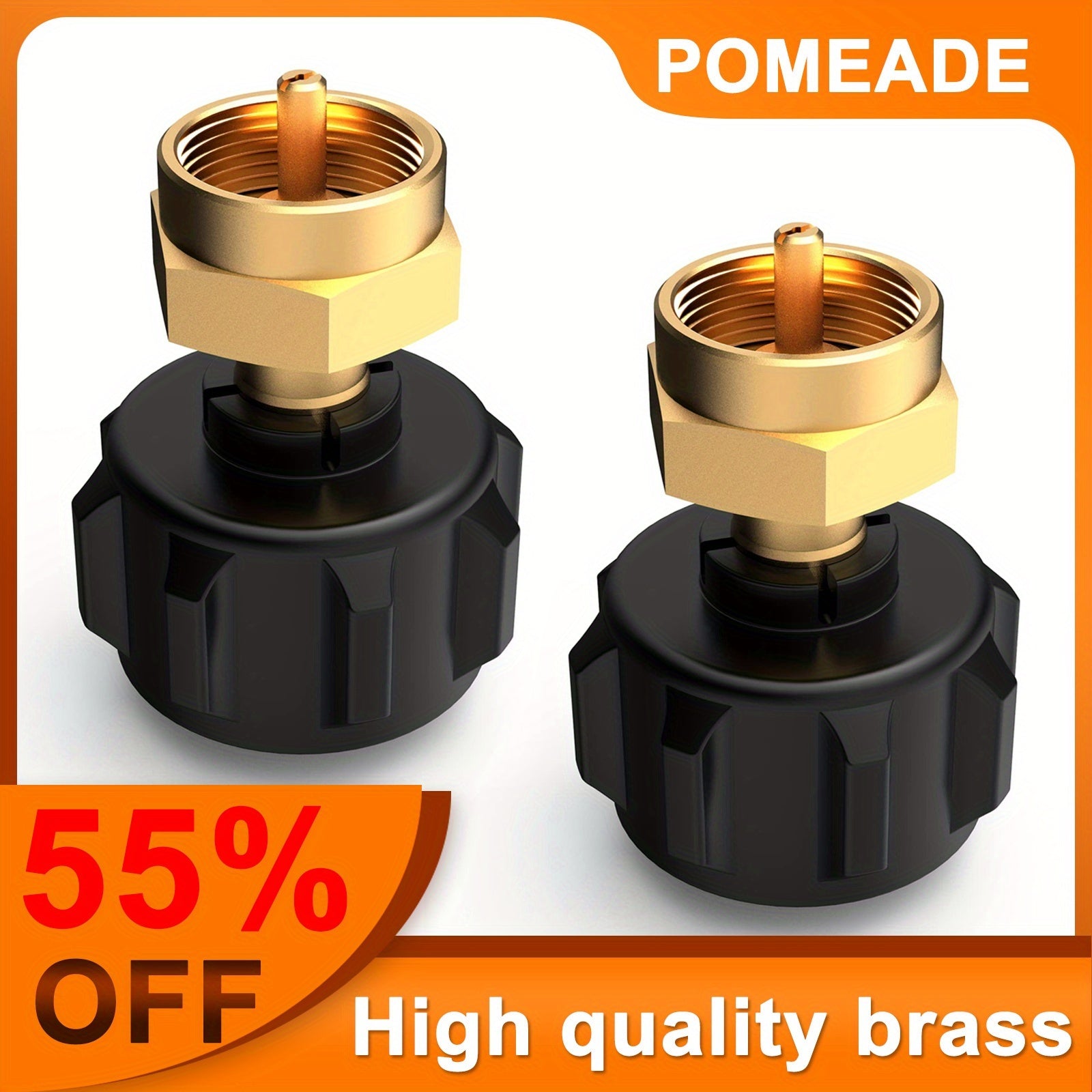 POMEADE Propane Refill Adapter, LP Gas Cylinder Tank Coupler – Fits QCC1/ Type1 Propane Tank And 1Lb Throwaway Disposable Cylinder Propane Bottle Connector