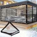 Transparent Waterproof And Oil Proof Cloth, 20 Mil, with Metal Ring Sunshade Film, Winter Plant Cover Film, Greenhouse Film, Suitable for Car, Yard, Chicken Coop, Porch, Terrace Sunshade, And Outdoor Camping, with Rain Proof Installation