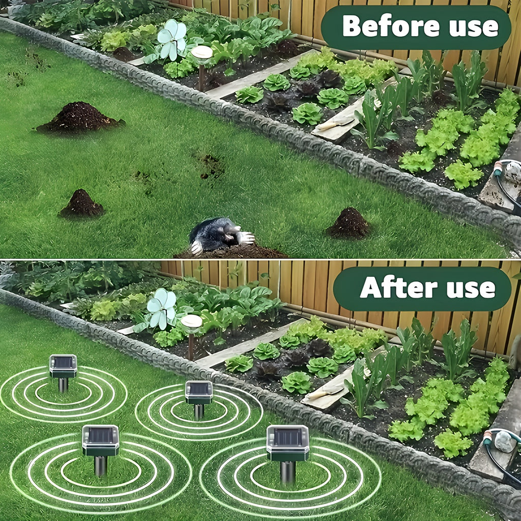 1/4/10pcs Ultrasonic Mouse Repellent Solar Device for Preventing Moles, Ground Squirrels, Field Mice, Lawn Garden Courtyard - to Repel Moles, Rats, Rodents