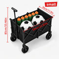 Heavy Duty All Terrain Folding Cart - Stainless Steel Frame And 600D Oxford Cloth, Foldable Multifunctional Truck Suitable for Camping, Gardening, Beach, Shopping - No Assembly Required
