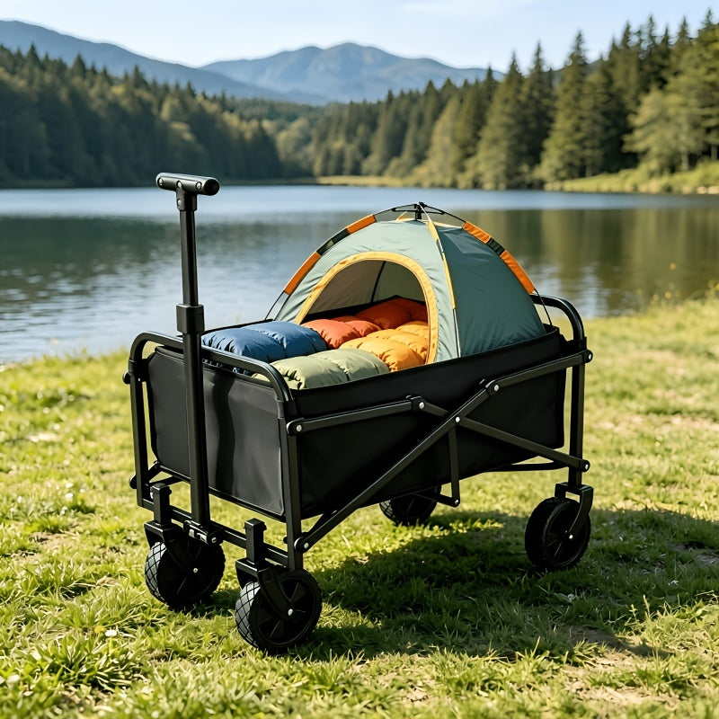 XMT Outdoor UV-resistant Folding Camping Cart, Featuring UV-resistant And Anti-aging Fabric That Resists Fading During Prolonged Outdoor Use