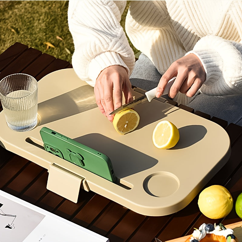 Outdoor Large Capacity Storage Basket, Camping Camping Handheld Blue, Foldable Picnic Basket, Portable Detachable Small Dining Table, Multifunctional Sturdy And Durable Storage Box