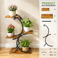 1pc/2pcs Indoor Plant Stand Flower Rack with Grow Lights, 7 Tier 63'' Multi-Functional Display Stand for Multiple Indoor Plants with 2-Tier Metal Plant Stand, Irregular Plant Stand for Patio, Living Room, Study, Bedroom, Good Gift for Plant Lovers
