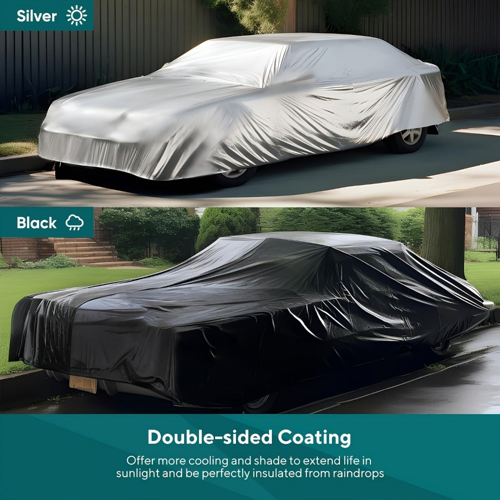 2 Pack Heavy Duty Waterproof Canvas Tarps 8X6Ft 10Mil Thick Black Silver Polyester with Reinforced Edges Rustproof Grommets for Roof Pool Boat Cover