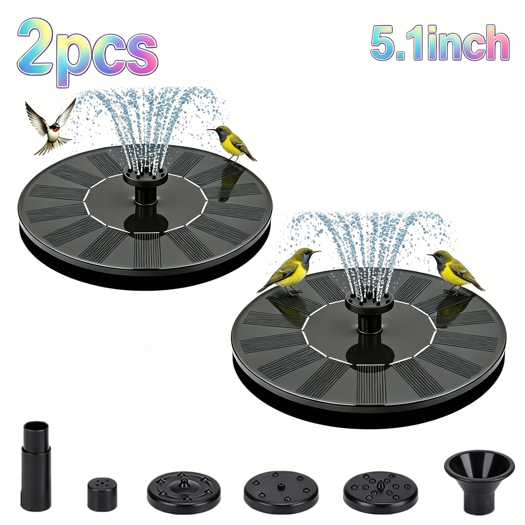 1-3 Pack 13/16cm Diameter Solar Fountain Pump, 3W Polycrystalline Solar Water Pump, IPX8 Waterproof, For Outdoors, Gardens, Ponds, Bird Baths, Aquariums, Water Circulation Pump, 11.8 To 19.7 Inches Water Jet Range.
