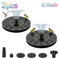 1-3 Pack 13/16cm Diameter Solar Fountain Pump, 3W Polycrystalline Solar Water Pump, IPX8 Waterproof, For Outdoors, Gardens, Ponds, Bird Baths, Aquariums, Water Circulation Pump, 11.8 To 19.7 Inches Water Jet Range.