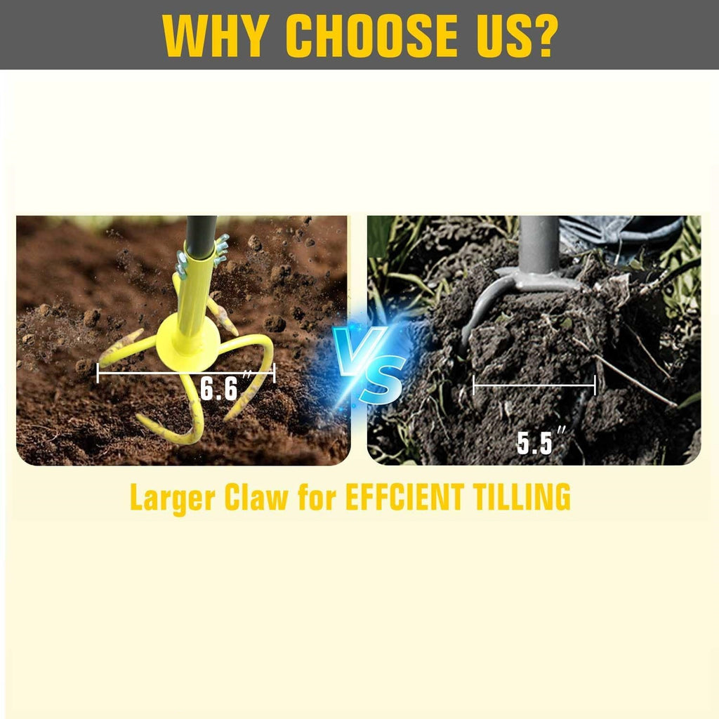 Manual Twist Tiller for Gardening, Garden Claw Hand Tiller, Steel Cultivator Tiller Lawn Aerator Soil Lossener for Gardening Bed and Plant Box