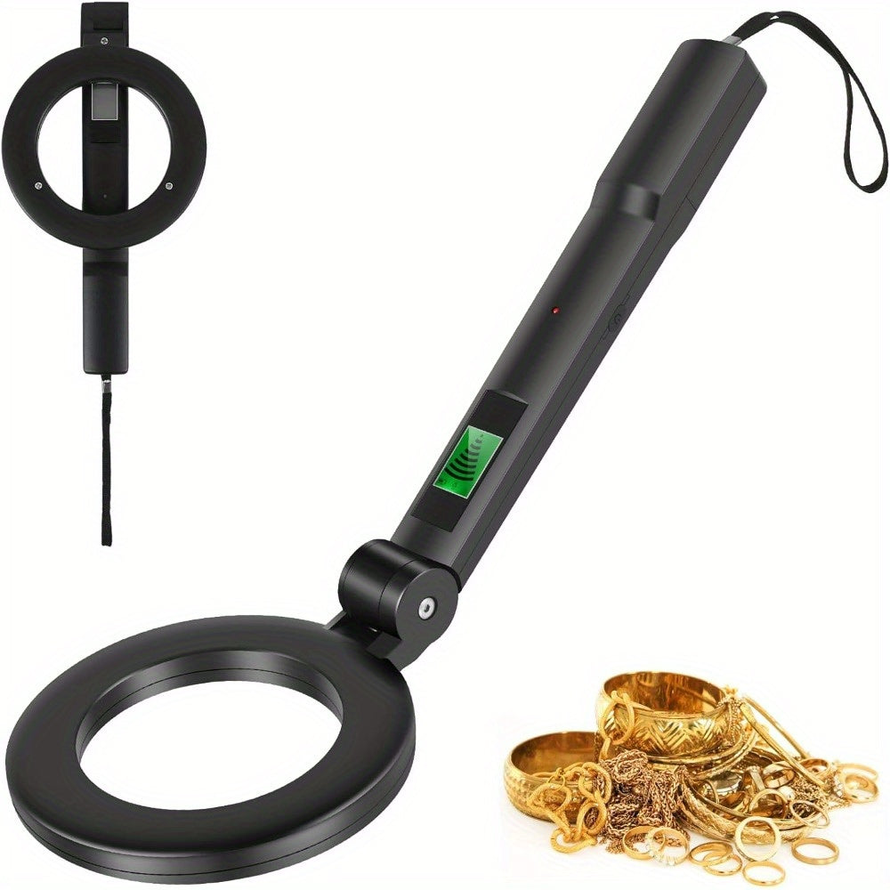 Portable Foldable Metal Detector with LCD Display & 3 Detection Modes - Lightweight ABS & Metal Frame, Coin/Golden/Jewelry Finder for Treasure Hunting, Airport Security, Lawn - for Coin/Golden/Jewelry Artifact Hunting