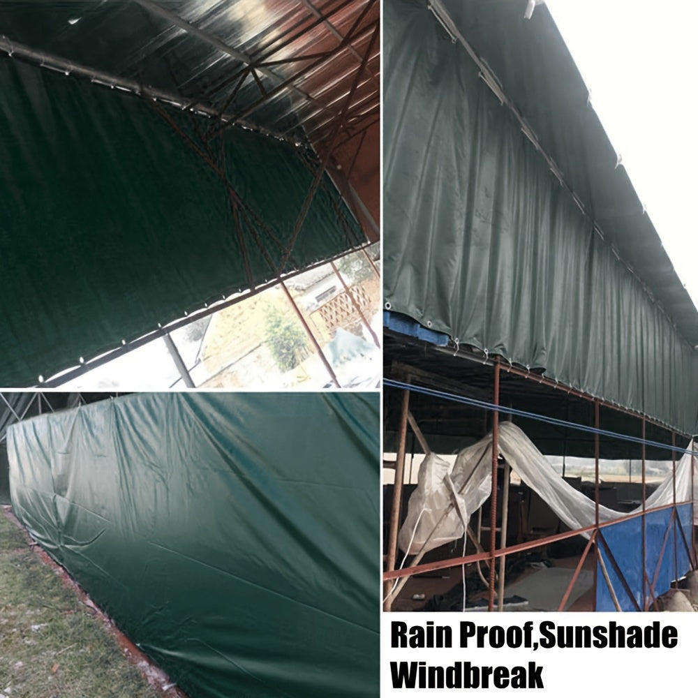 [Heavy Duty Waterproof Tarp] Heavy Duty Tarp, Waterproof 5 Mil Thick Green Plastic Tarpaulin Cover for Outdoor Patio Garden Use, UV Resistant, Poly Tarps for Trailer Car Truck Bike Pool Firewood