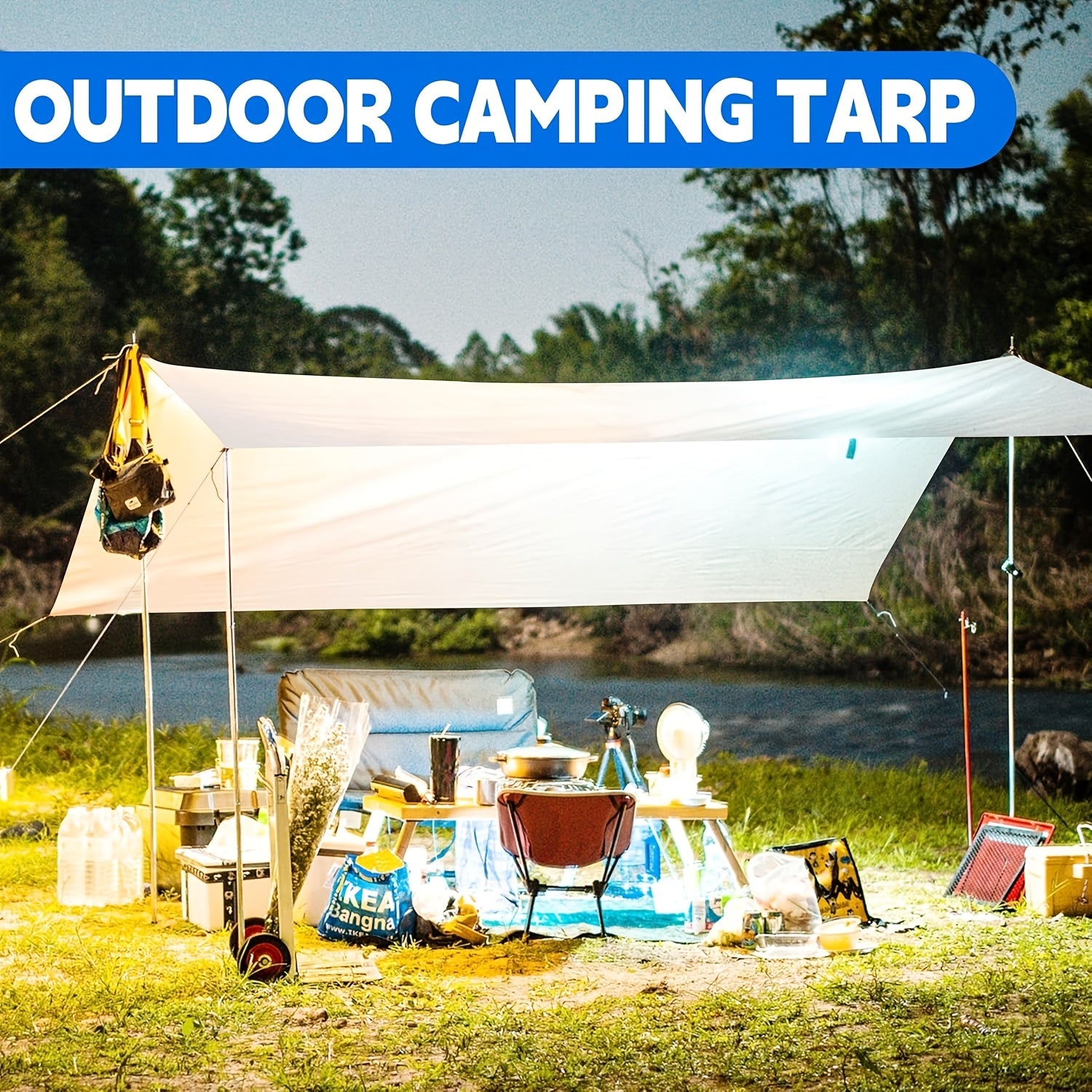 [Waterproof Outdoor Tarpaulin] Extra Thick 14 Mil Poly Tarp Cover Waterproof Snow Rain Resistant Poly White Tarpaulin With Grommets And Reinforced Edges For Outdoor Camping Pool Cover Tear And Rip Resistant Poly Tarpaulin