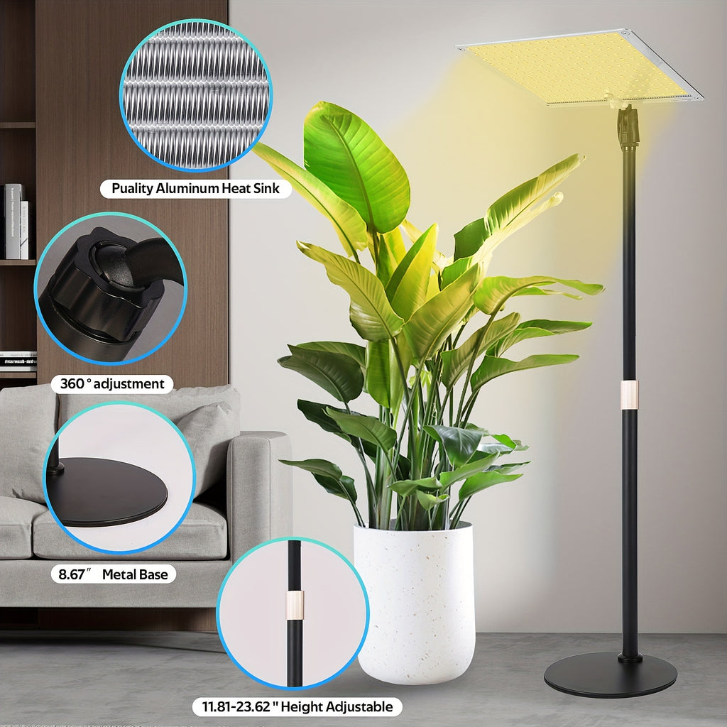 Indoor Plant Growth Lights, Full Spectrum Tabletop Grow Lamp, LED Bonsai Houseplant Light with On/Off Switch, Adjustable Height from 11.81 to 23.62 Inches, Featuring a Timer for 3, 9, Or 12 Hours in Both White And Warm White