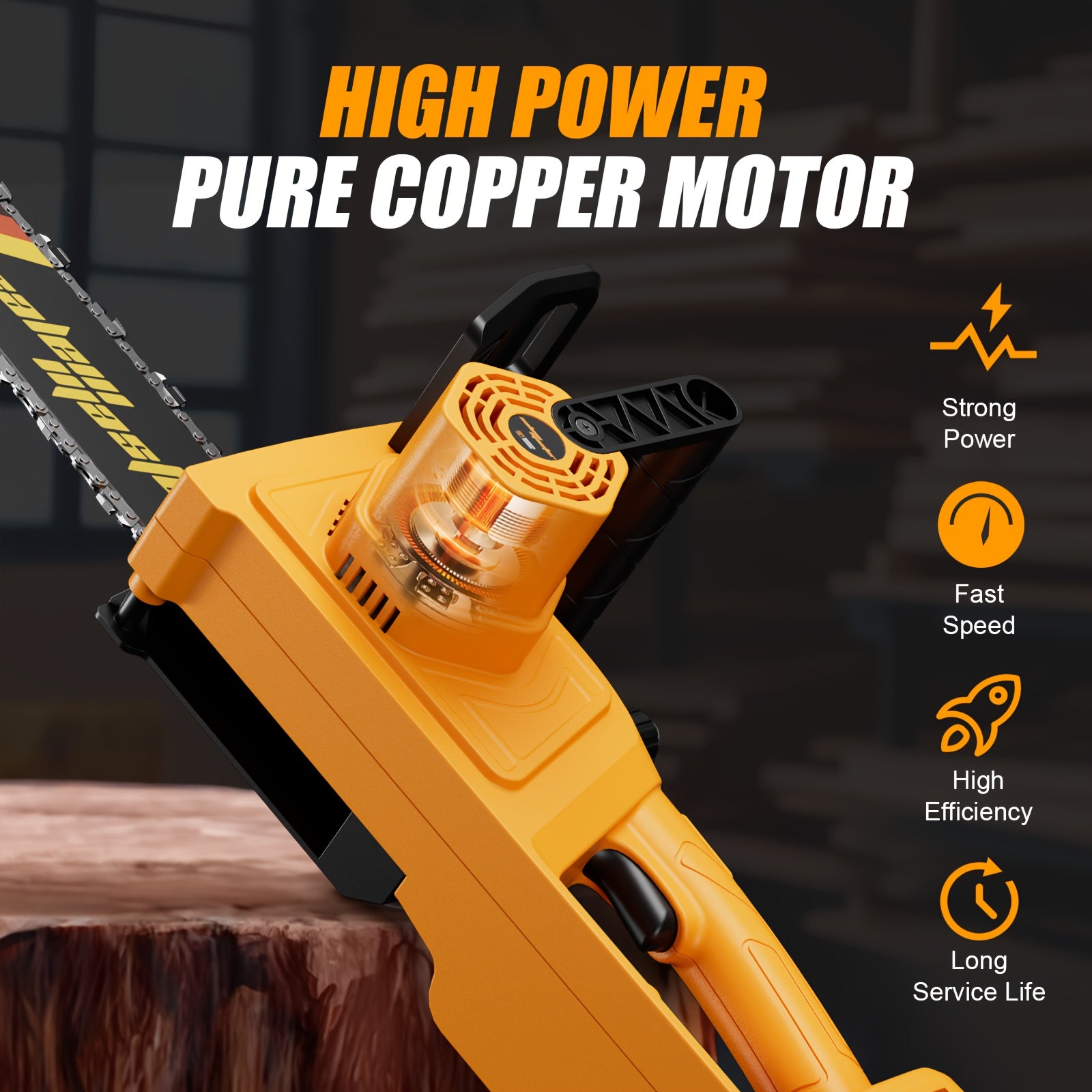 Flash [Free Battery*2/1] 12"/8"/6" Cordless Chainsaw with Auto-Lubrication & Tool-Free Chain Tension | 4.0Ah Li-ion Battery & Overload Protection | Compact Lightweight Design for Women/Seniors | Cuts Trees/Limbs, Black Friday Discounts