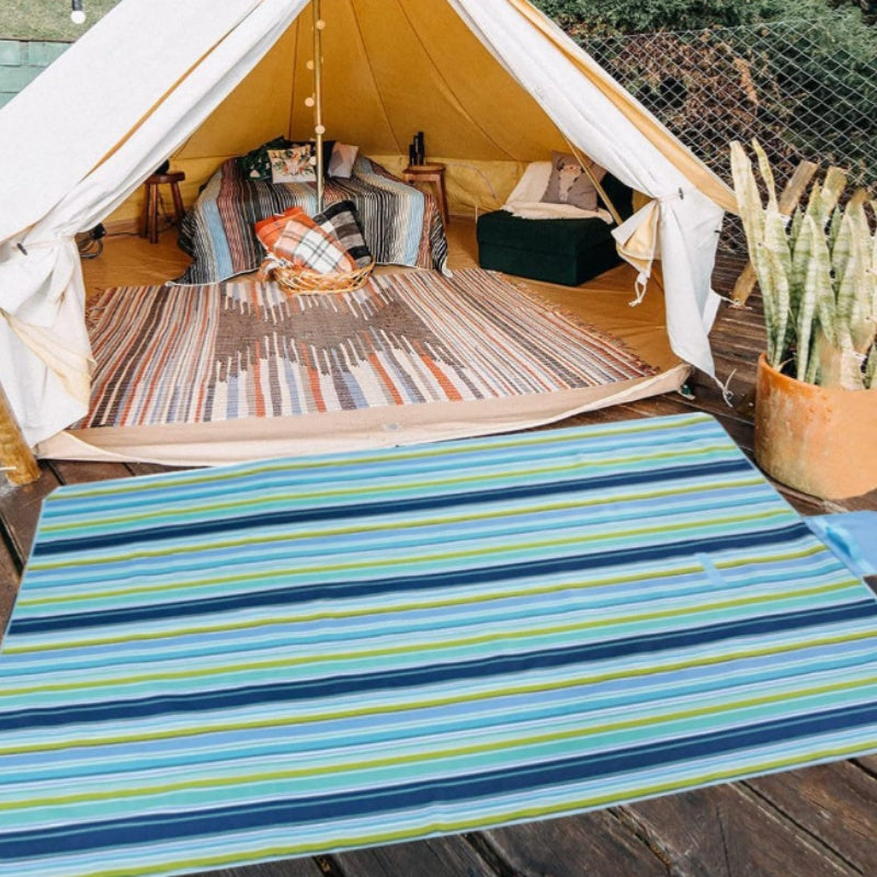 57.1In X 78.7In Waterproof Picnic Blanket - Outdoor Beach Sandproof Durable Mat, Suitable for Beach, Camping, Hiking (Foldable) Non-Food Direct Contact