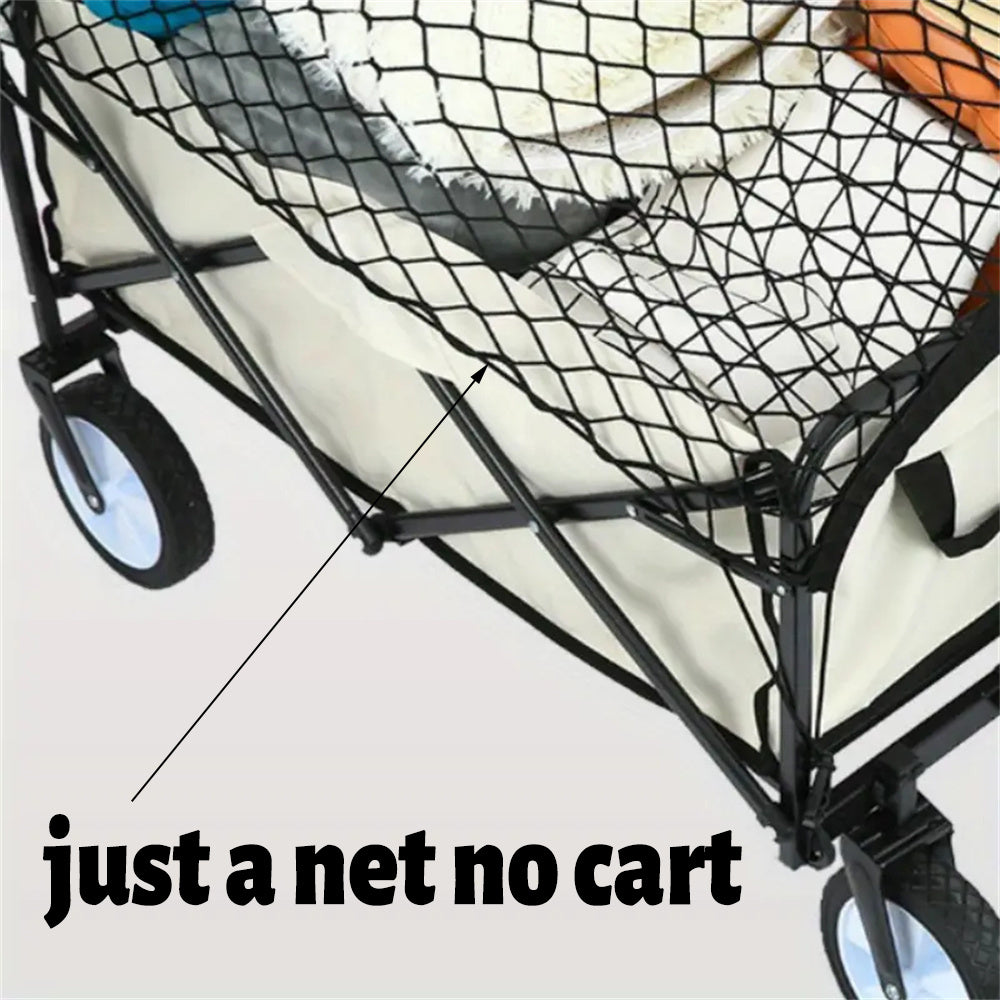 1pack Camping Cart Mesh, Camping Cart Net Bag, Small Cart Mesh Garden Cart, Fixed Net, Camping Cart Storage Net (No cart）