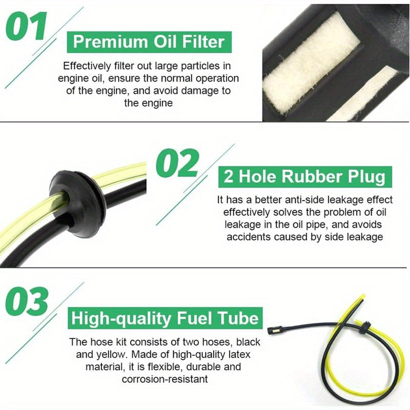 [Fuel Line Filters] 17pcs Set of Fuel Line Hose Filters, Including Gaskets And a Primer, Suitable for Brushcutters, Chainsaws, And Hedge Trimmers