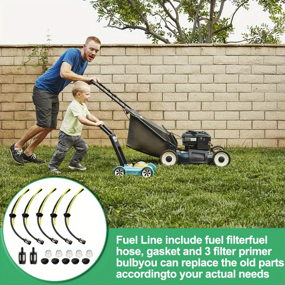 [Fuel Line Filters] 17pcs Set of Fuel Line Hose Filters, Including Gaskets And a Primer, Suitable for Brushcutters, Chainsaws, And Hedge Trimmers