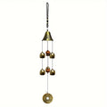 1pc Harmonious Dragon Wind Chimes with 6 Copper Alloy Bells - Serene Decor & Good Luck Charm for Home and Garden - Durable Yard Art with Soothing Sounds for Relaxation and Blessings