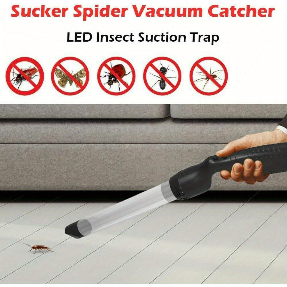 [Bug Pest Control] Vacuum Bug Catcher Spider And Insect Traps Catcher Bug Pest Control for Adults Insects Handheld LED Flashlight for Stink Bug, Pest Suction Trap, Beetle