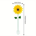 3D Metal Yellow Sunflower Windmill Sculpture Outdoor Garden Lawn Decoration