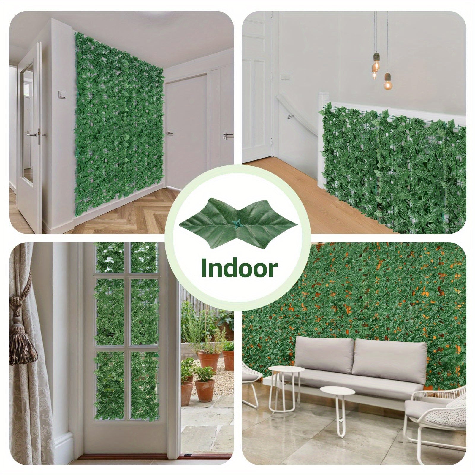 40"x120" Artificial Ivy Privacy Fence Screen Outdoor - UV-Resistant Faux Greenery Panel with Realistic Lush Foliage, Heavy-Duty Plastic Leaf Design for Patio, Balcony, Garden & Backyard - Low-Maintenance Instant Privacy Wall, Durable Outdoor Decorat