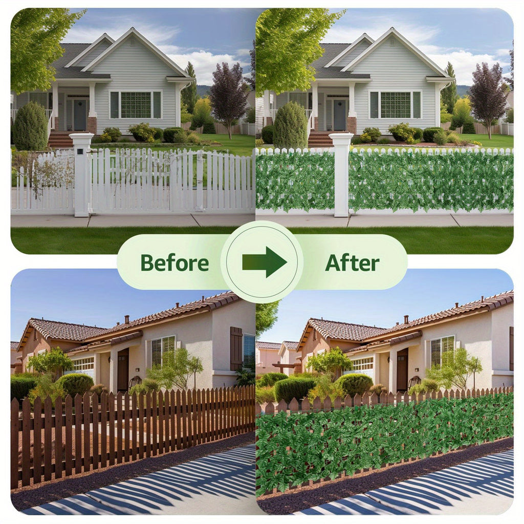 40"x120" Artificial Ivy Privacy Fence Screen Outdoor - UV-Resistant Faux Greenery Panel with Realistic Lush Foliage, Heavy-Duty Plastic Leaf Design for Patio, Balcony, Garden & Backyard - Low-Maintenance Instant Privacy Wall, Durable Outdoor Decorat