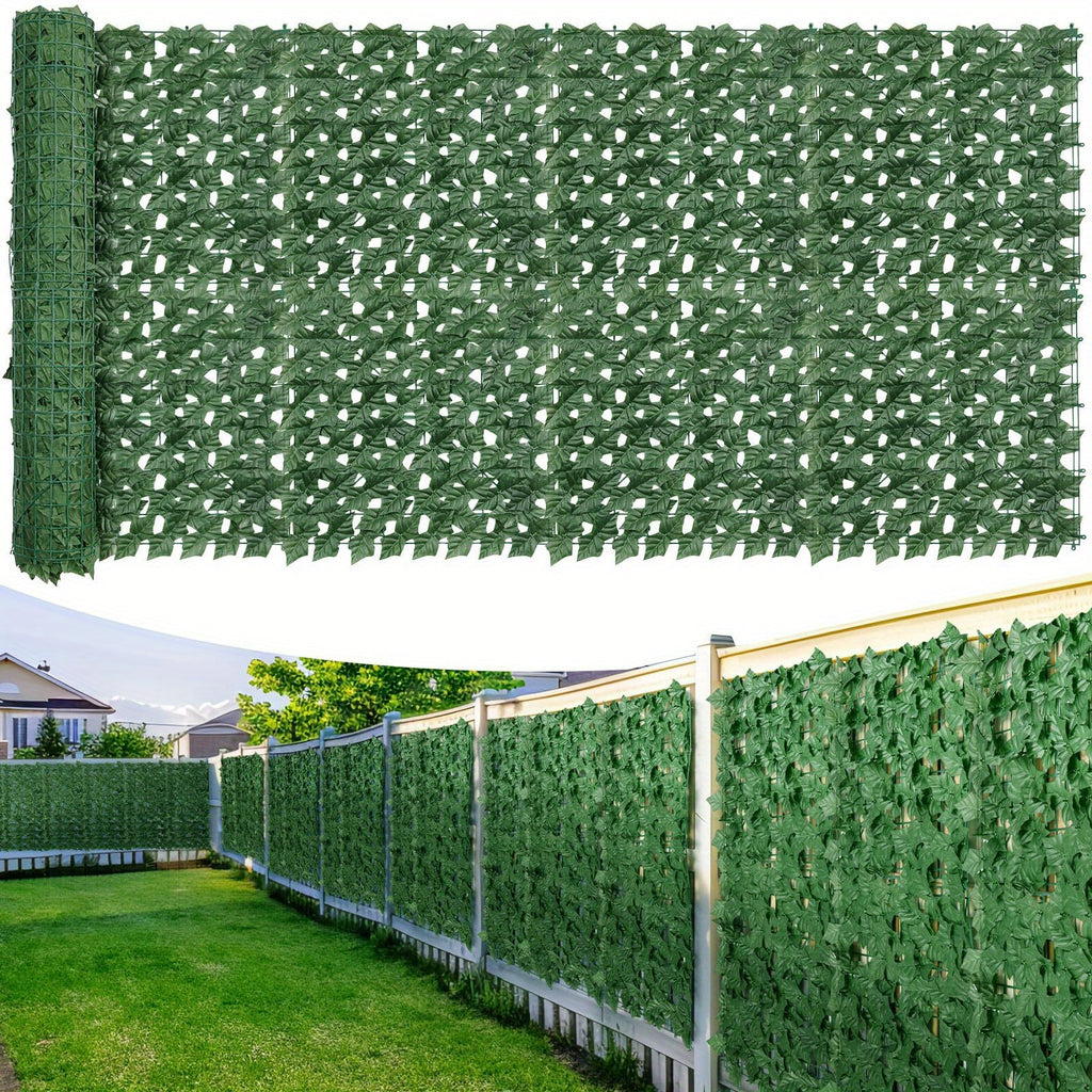 40"x120" Artificial Ivy Privacy Fence Screen Outdoor - UV-Resistant Faux Greenery Panel with Realistic Lush Foliage, Heavy-Duty Plastic Leaf Design for Patio, Balcony, Garden & Backyard - Low-Maintenance Instant Privacy Wall, Durable Outdoor Decorat