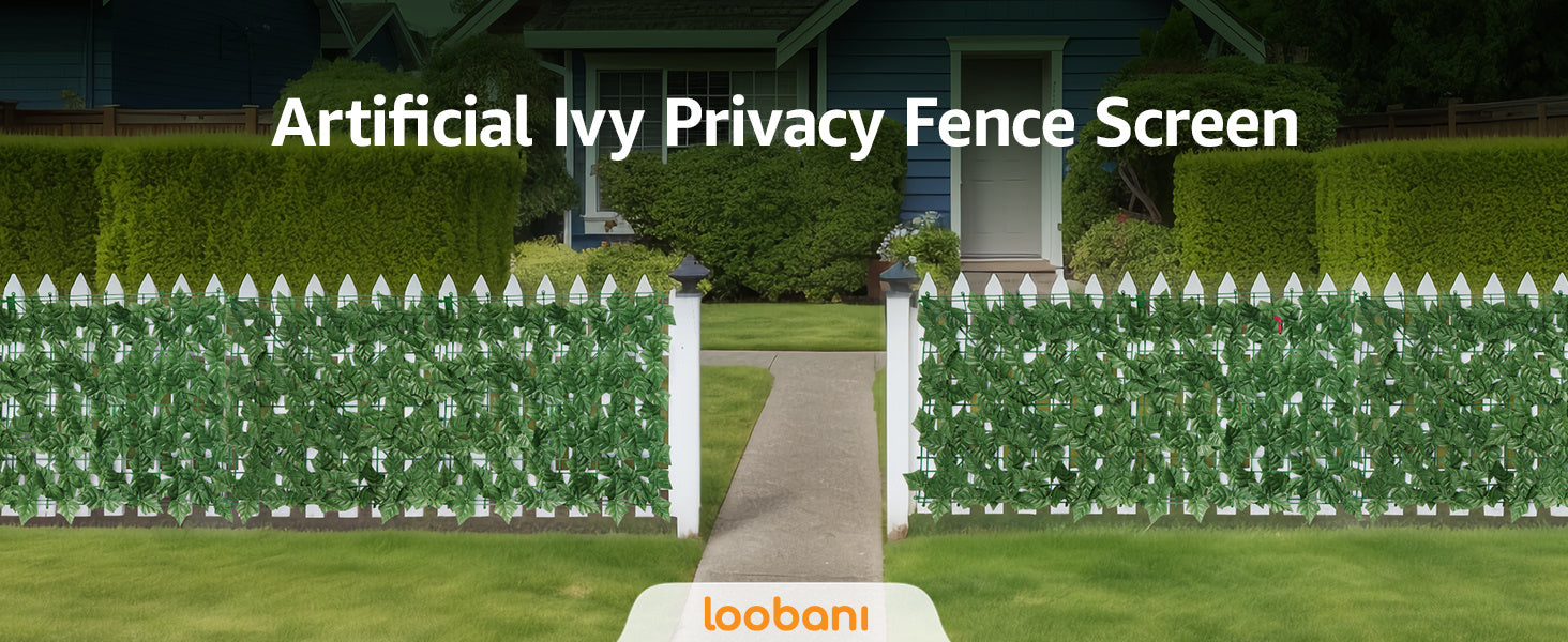 40"x120" Artificial Ivy Privacy Fence Screen Outdoor - UV-Resistant Faux Greenery Panel with Realistic Lush Foliage, Heavy-Duty Plastic Leaf Design for Patio, Balcony, Garden & Backyard - Low-Maintenance Instant Privacy Wall, Durable Outdoor Decorat