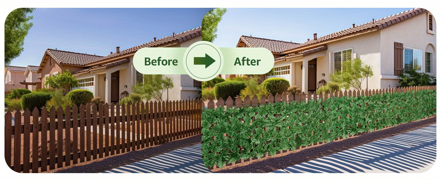 40"x120" Artificial Ivy Privacy Fence Screen Outdoor - UV-Resistant Faux Greenery Panel with Realistic Lush Foliage, Heavy-Duty Plastic Leaf Design for Patio, Balcony, Garden & Backyard - Low-Maintenance Instant Privacy Wall, Durable Outdoor Decorat