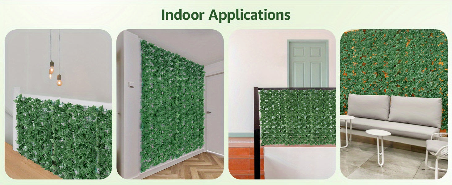 40"x120" Artificial Ivy Privacy Fence Screen Outdoor - UV-Resistant Faux Greenery Panel with Realistic Lush Foliage, Heavy-Duty Plastic Leaf Design for Patio, Balcony, Garden & Backyard - Low-Maintenance Instant Privacy Wall, Durable Outdoor Decorat