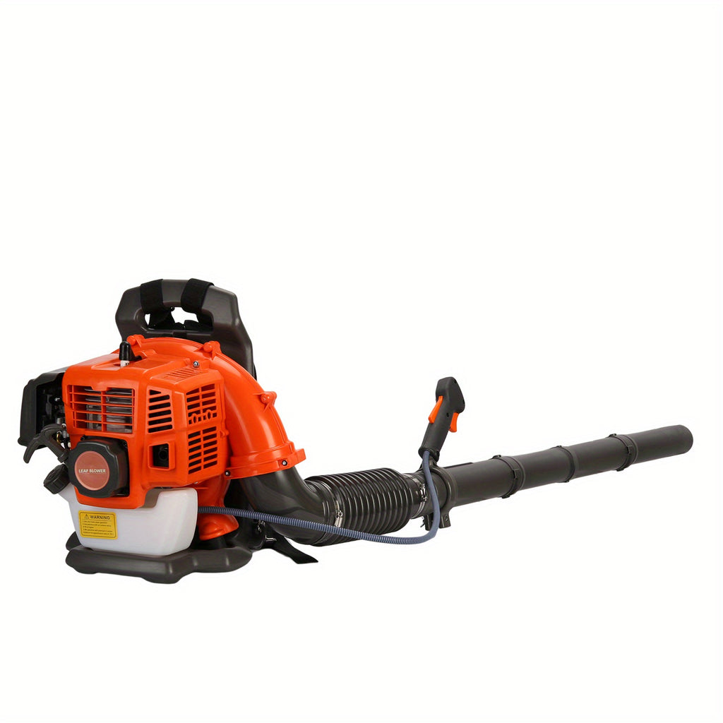 A Backpack Leaf Blower Measuring 17.71 X 16.92 X 14.17 Inches, a Snow Blower with a 52 Cubic Centimeter Engine, a Blower, an Adjustable Tube Pneumatic Dust Collector, And Various Gardening Tools
