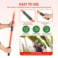 26Ft Pole Saws for Tree Trimming 2 IN 1 Manual Pole Saw Extendable Tree Pruner, Yellow