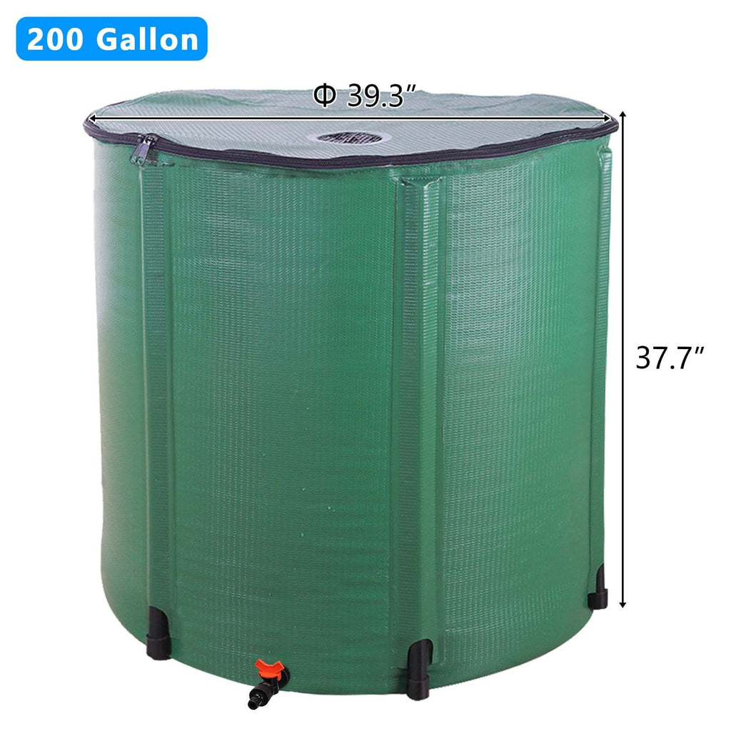 100 Gallon Rain Barrel Outdoor Patio Water Storage Barrel Green