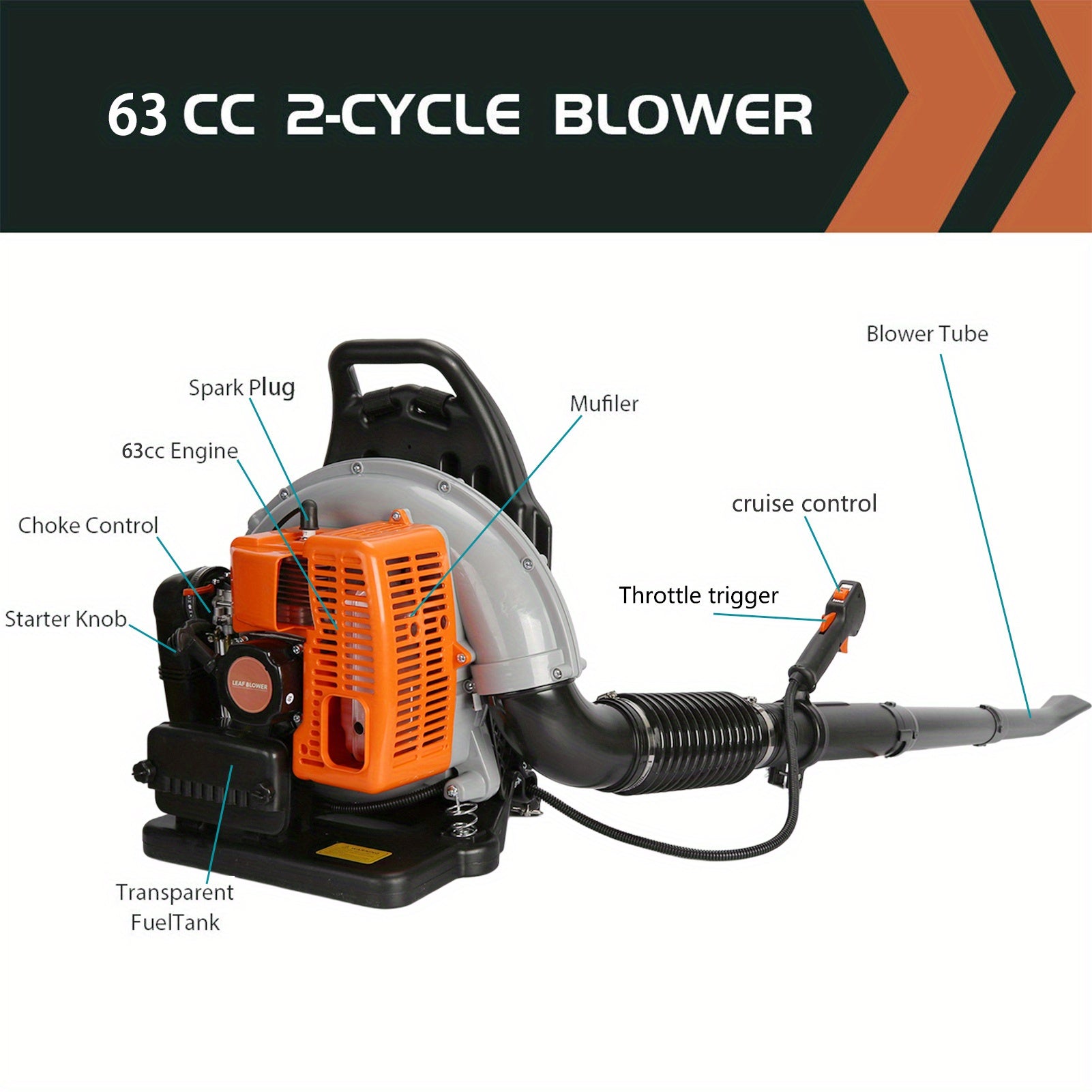 A 2 Stroke Engine Multi-Purpose High Strength Outdoor Snow Blower. Adjustable Extension Nozzle, Ergonomic Non-Slip Handle For Efficient Lawn Cleaning, Leaf Blower Cordless, Best For Valentine'S Day