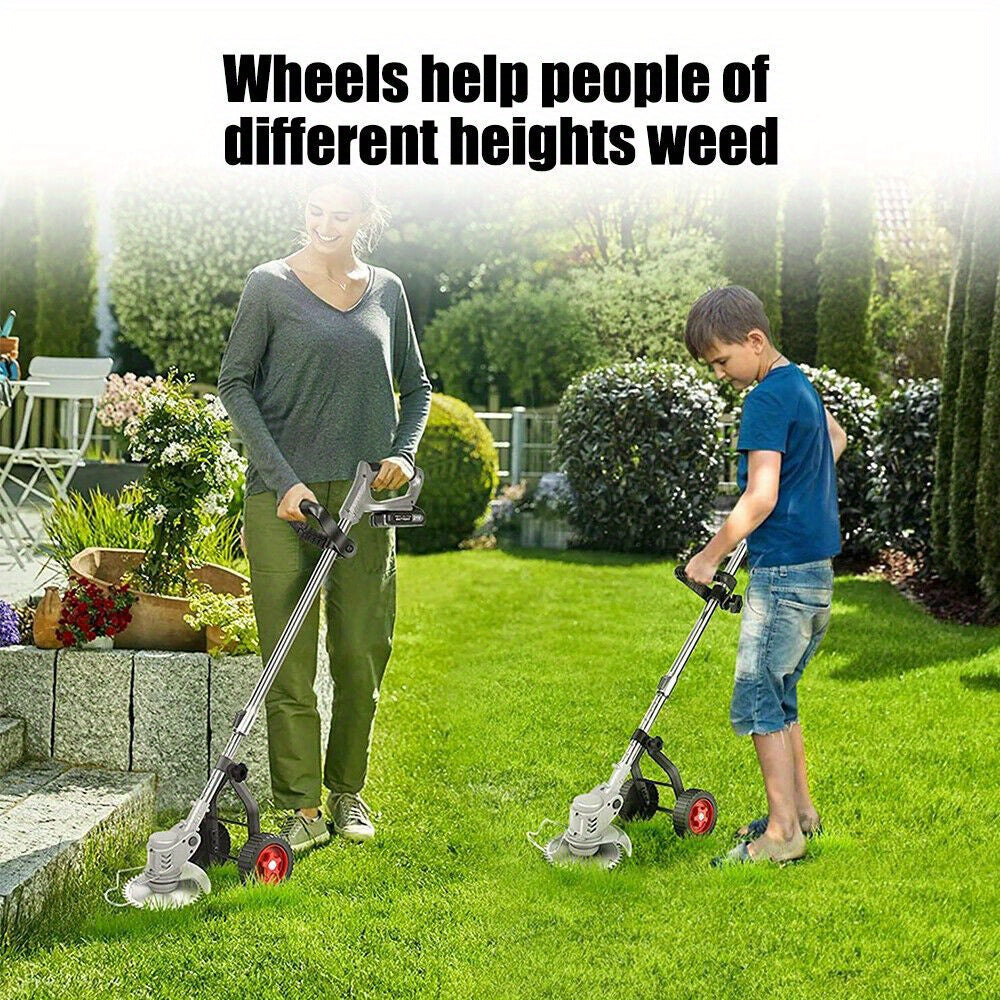 String Trimmer Wheel Attachment Non-slip Detachable Lawn Mower Support Wheels Labor-saving Replacement Lawn Mower Accessories, Lawn Mower Accessories