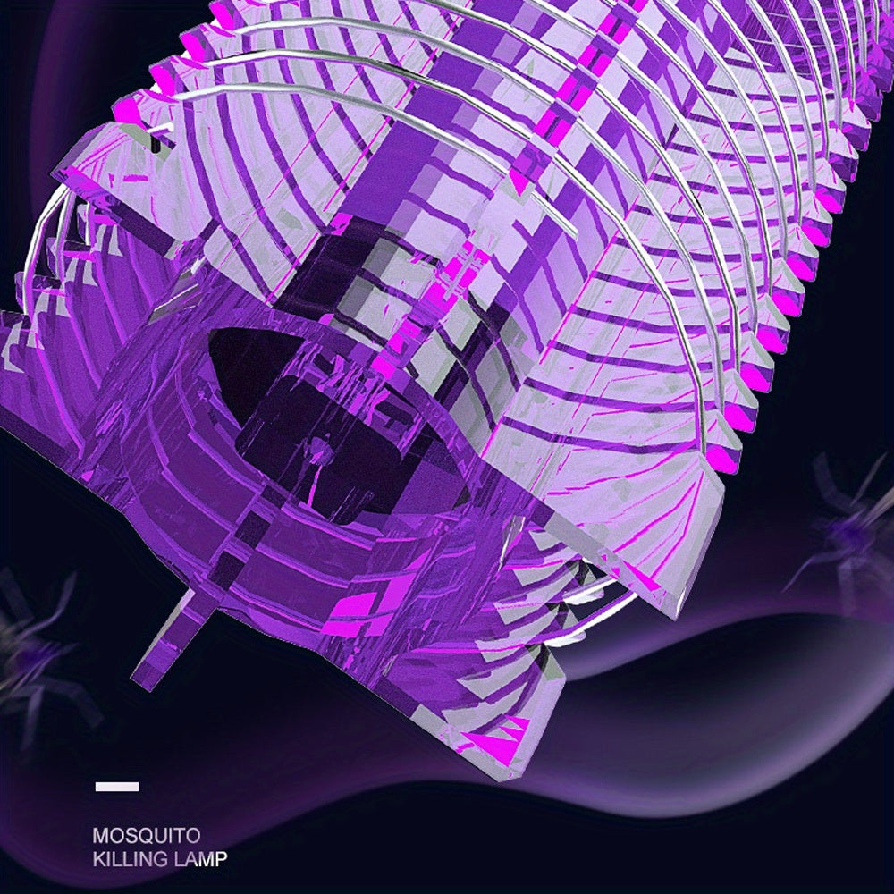 [Portable Mosquito Zapper] Portable Rechargeable Mosquito Zapper Lamp - Dual-Function Purple LED And Desk Light for Camping, Backyard, And Indoor Pest Control (20-100M² Area Coverage)