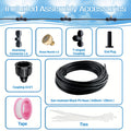 20/50ft Misting Cooling System, Misters for Outside Patio with 6/15 Brass Mist Nozzles, 3/4 Inch Brass Adapter, Outdoor Mister for Patio Garden Greenhouse Trampoline Waterpark