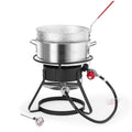 OuterMust Fish And Wing Fryer Kit, 58, 000 BTU 11 Qt. Aluminum Deep Fry Pot With Basket For Frying Fish, French Fries