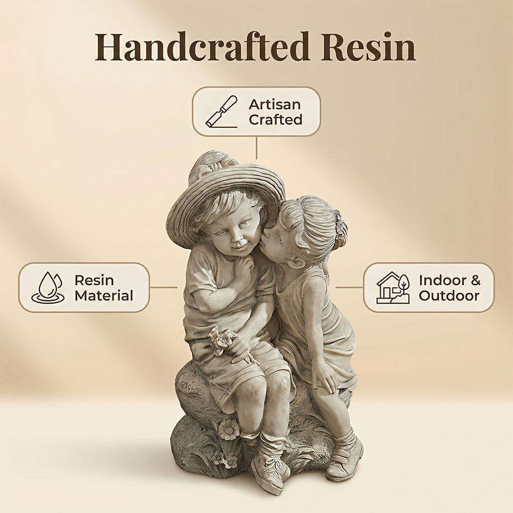[Resin Crafts Ornaments] Girl And Boy Kiss Resin Crafts Ornaments, Home Ornaments, Sculptures, Garden Decorations, And Ornaments