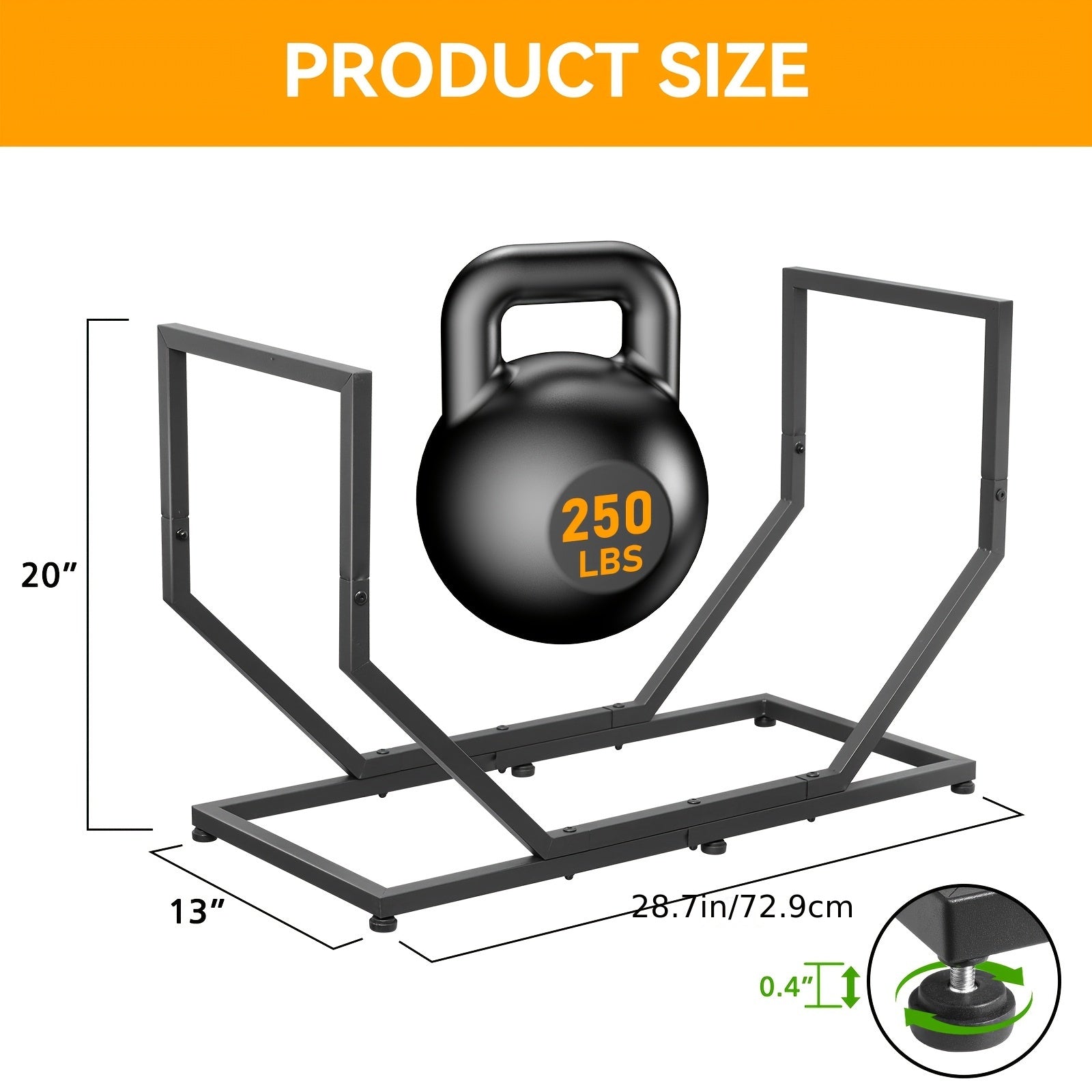 Firewood Rack Outdoor Indoor, 31 Inch Firewood Holder, 2.58Ft Heavy Duty Metal Fireplace Log Holder, Wood Storage Rack with Adjustable Feet, Black