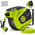 Retractable Garden Hose Reel 5/16 Inch X 42Ft/ 72 Ft, Super Heavy Duty, Any Length Lock, Slow Return System, Wall Mounted And 180 Deg Swivel Bracket